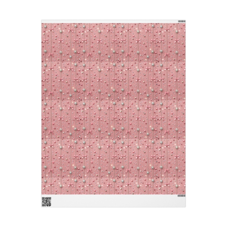 Carta da regalo natalizia con glitter rosa, elegante carta da regalo festiva immagine 3