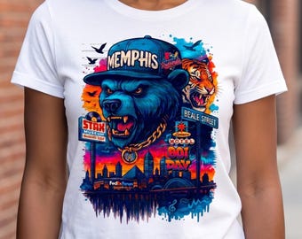 Memphis 901 Day Graphic Tee, Bluff City Skyline Design (Digital Download)