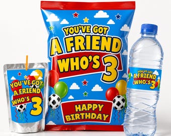 You've Got a Friend Who's 3 Birthday Party Favor Bundle (Digital Download)
