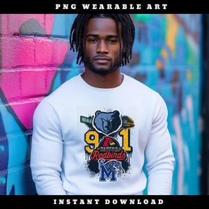 Memphis 901 Sports Sublimation & DTF Design - Instant Download PNG