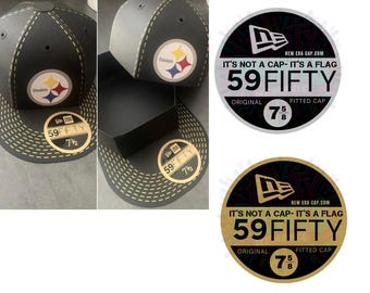 Fitted Hat Sticker PNG | 59Fifty Cap Sticker Digital Download | DIY Hat Mockup, Instant Download Printable Label