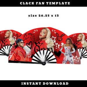 Cowboy Carter Inspired Clack Fan Template | Sparkle Cowgirl Fan PNG | 26.25x13 Instant Digital Download | This File Is NOT Editable