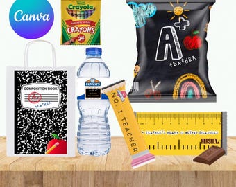 Paquete de regalos de agradecimiento para profesores (A+) – Plantillas editables de Canva