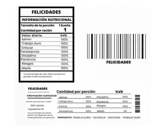 Congratulations Nutrition Facts Spanish: Funny Printable Party Decor (Digital Download)