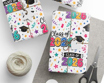Class of 2026 Graduation Wrapping Paper | Festive Grad Paper