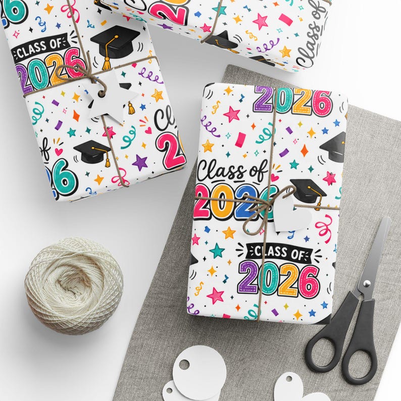Class of 2026 Graduation Wrapping Paper | Festive Grad Paper - Etsy