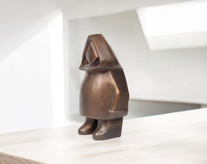 Thulemanden Bronze Figurine - Handmade Minimalist Sculpture - Iconic Danish Art - Artisan Bronze Statue - Unique Home Decor Gift