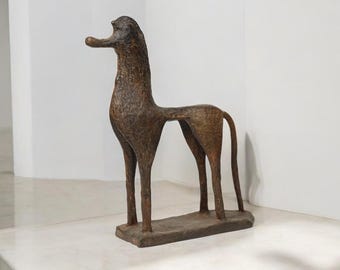 Handmade Bronze Horse Sculpture, Modern Minimalist Horse Art,  Unique Decorative Horse Statue, Rustic Home Decor Accent