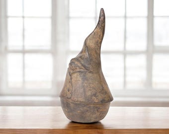 Handmade Bronze Gnome Figurine | Rustic Home Decor from Thailand