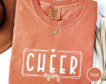 Comfort Colors®Custom Cheer Mom Tshirt, Cheerleader Mom Shirt, Cheer Mom Tee, Cheer Mom Shirt, Game Day Shirt, Gift for Mom, Team Spirit Tee