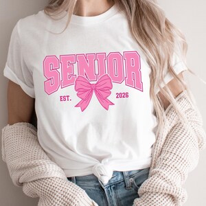 Coquette Senior 2026 Shirt, Class of 2026 Senior Shirt, Senior Gift Shirt, High School Senior Tshirt, Graduation 2026