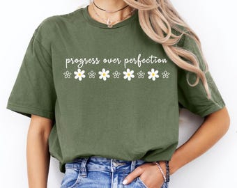 Progress Over Perfection Tshirt, Inspirational Teacher Shirt, Teacher Appreciation gift, Teacher Team Shirt, Back to School Tee