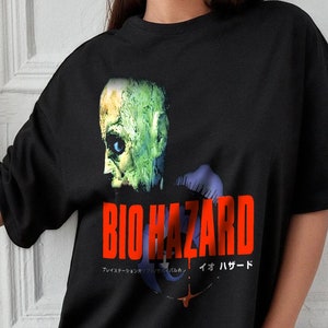 Vintage Biohazard Bloody Eye Résidez Böses Premium Unisex T-shirt | Schlüsselkunst | Geschenke für Ihn, Sie, Spielesammler und Resident Evil RB01