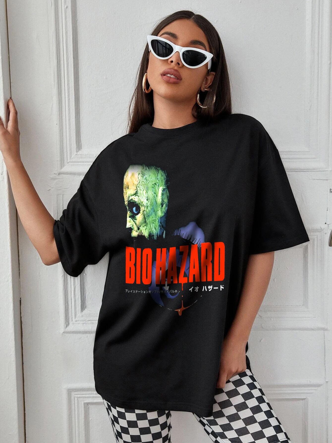 Vintage Washed Resident Evil T-shirt: Biohazard Bloody Eye Design