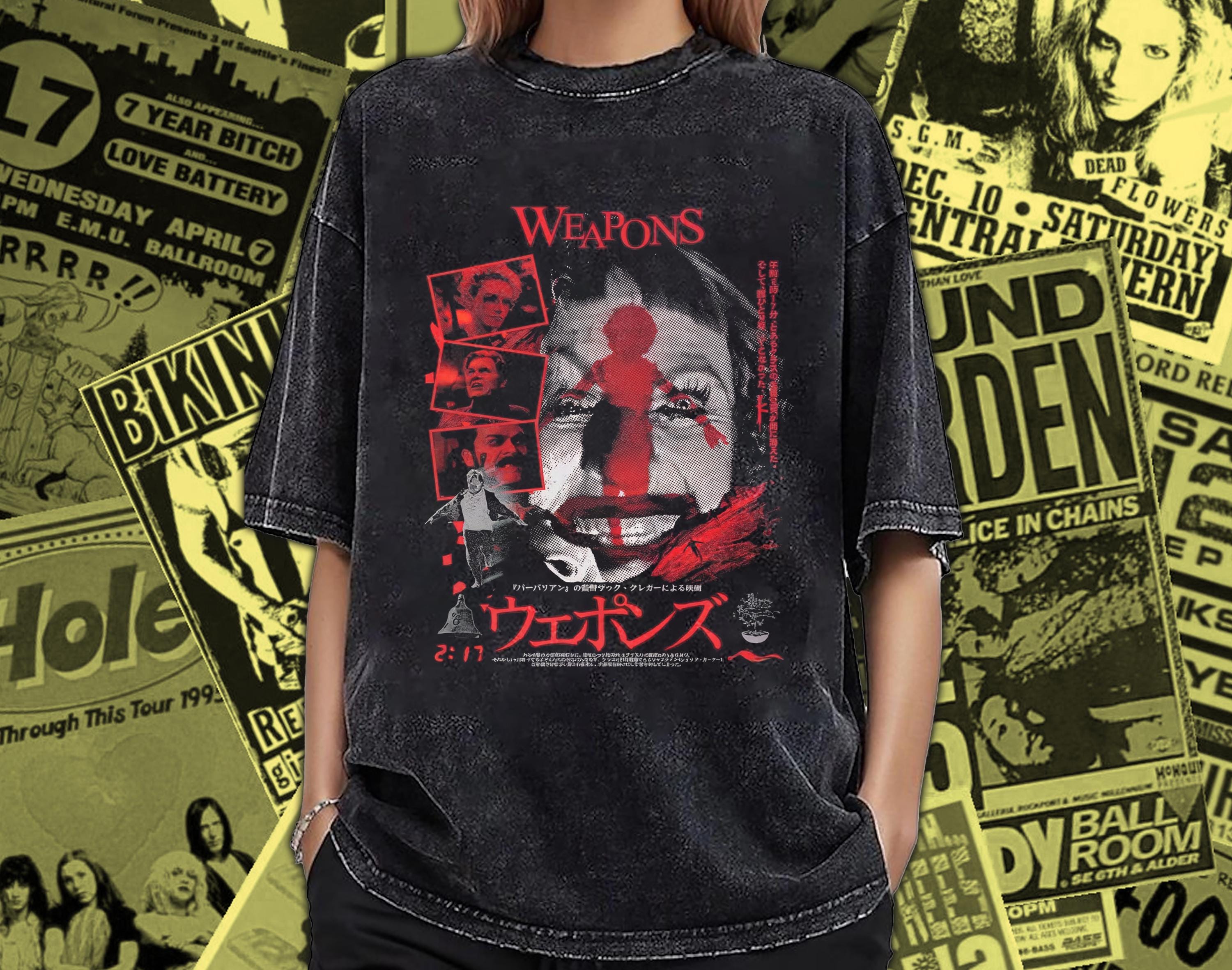 Vintage Washed Weapons Movie T-shirt, Zach Cregger Film, Horror