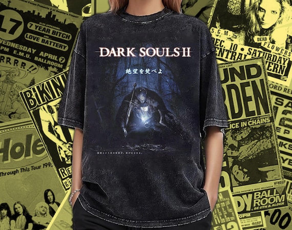 Vintage Washed Dark Souls 2 T-Shirt: FromSoftware Gaming Tee DS002