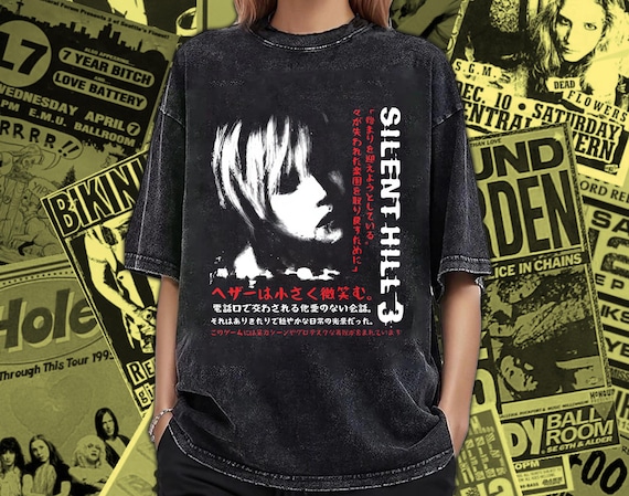 9*様 サイレントヒル3 00's tシャツ Vintage Washed Silent Hill 3 Shirt: Distressed Heather Mason
