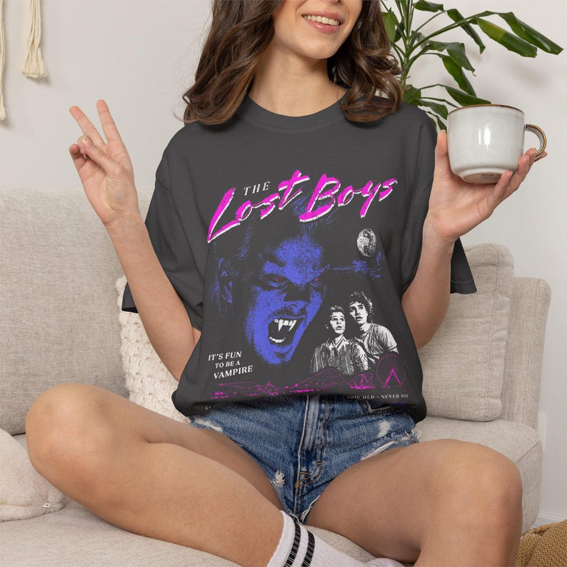 The Lost Boys Vampire Movie Retro 80s Graphic Tee, Horror Fan Gift LB001 image 4
