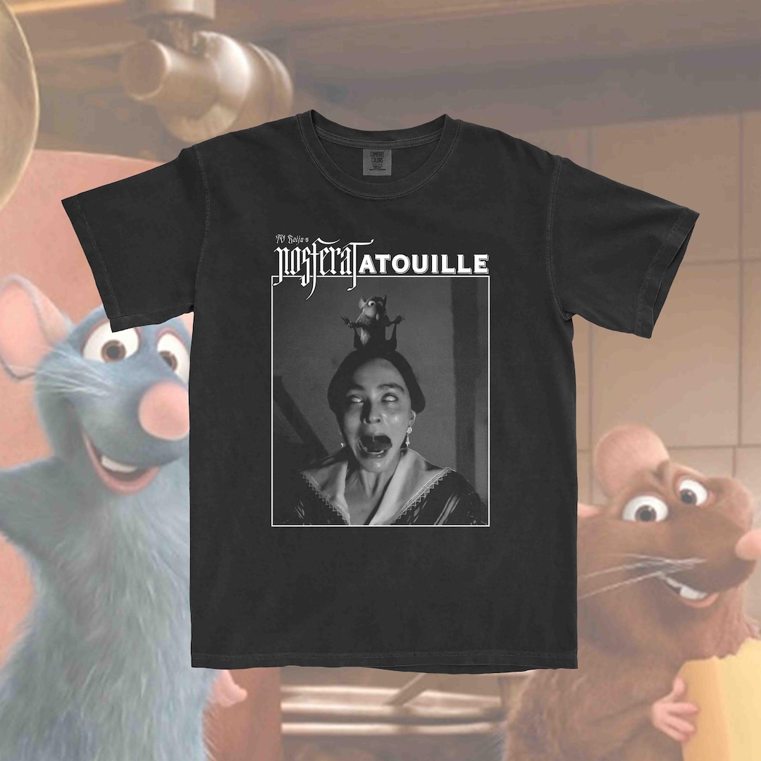 Scary Rattituli Nosferatatouille Nosferatu Ratatouille Mashup Shirt for Fans of Horror ...