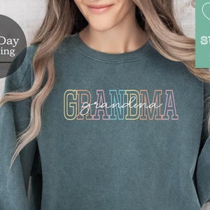 Custom Comfort Colors® Grandma Shirt, Mothers Day Gift, Gift for Grandmother, Nana Tee, Grandma Est Date Tshirt, Mommy Shirt, Mimi shirt