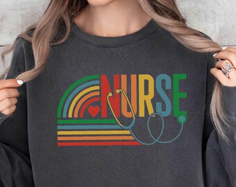 Rainbow Sweatshirt, Boho Rainbow sweatshirt, Cute Rainbow Sweatshirt, Love Rainbow Sweatshirt, Kindness Sweatshirt, Nature Lover Sweatshirt