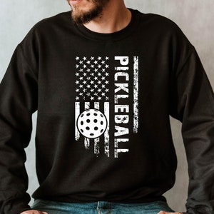 American Flag Pickleball Shirt for Men, Pickleball Gift for Men, Pickleball Lover Gift for Grandpa, Funny Pickleball Gift for Husband