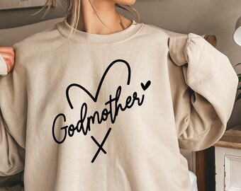 Comfort Colors, Godmother Sweatshirt, Personalized Godmother Gift, Godmother Crewneck, Personalized Godmother Gift Idea, Godmother Proposal