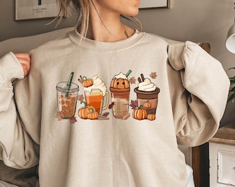 Pumpkin Spice Sweatshirt, Thanksgiving Sweatshirt, Turkey Sweatshirt, Cute Fall Sweater, Hello Autumn Shirt, Thanksgiving Gift