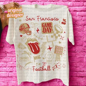 Retro San Francisco Png, San Francisco Football png, San Francisco Game Day png, San Francisco Football Sublimation, Football Doodle Digital