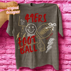 Retro San Francisco Png, San Francisco Football png, Football Game Day png, Football Sublimation, Football Doodle Digital Download