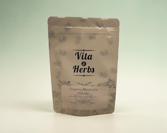 Biologisch magnoliapoeder | Biologisch, non-ggo, geen kleurstoffen of vulstoffen | Veganistisch supplement