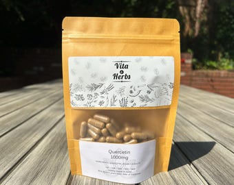 Organic Quercetin 1000mg | Organic, Non-GMO, No Dyes or Fillers | Vegan Supplement Capsules