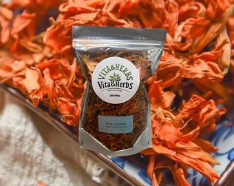 Organic Dried Lily Flower Tea Flower Floral Herbal Tea 1/4oz - 1LB