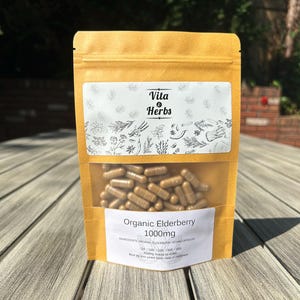 Organic Elderberry 1000mg 20-500 Capsules