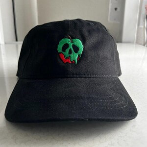 Poison Apple Hat | Embroidered Halloween Accessory | Spooky Season Design | Perfect for Halloween Parties and Dark-Themed Outfits | Premium