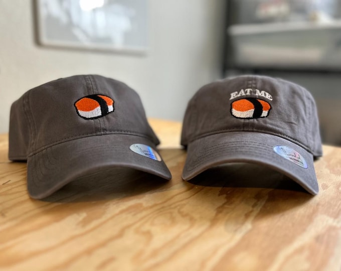 Embroidered Spam Musubi Hat: Funny Foodie Gift