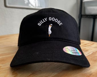 Silly Goose Hat: Embroidered Cotton Twill Cap