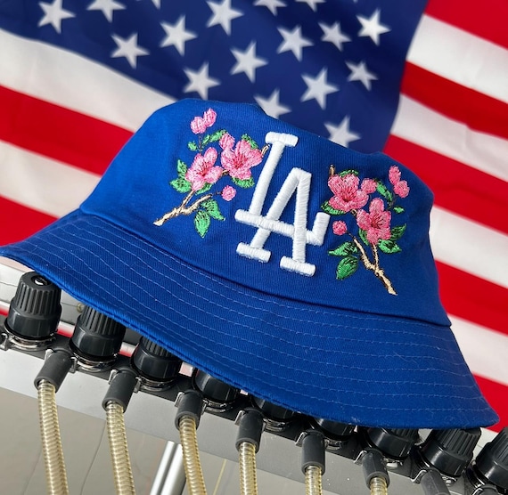 LA Cherry Blossom LA Dodgers Bucket Hat: Embroidered Flower  display picture 1