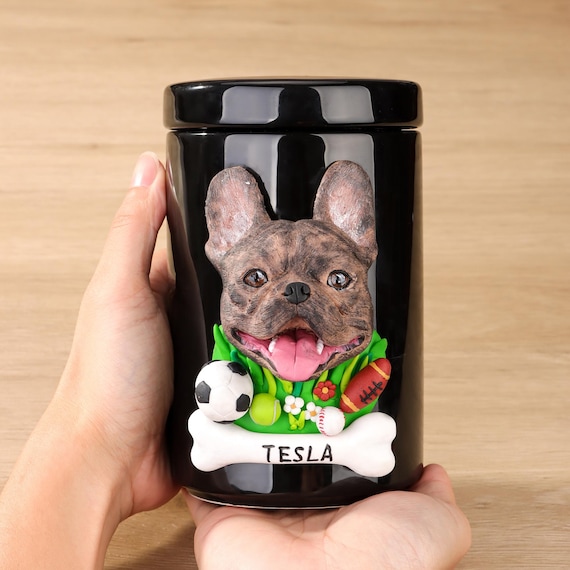 Custom Dog Urn: Personalized Ceramic Pet Memorial With Sculpture