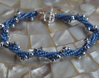 Ice Queen, a beaded bracelet with mirror finished crystals