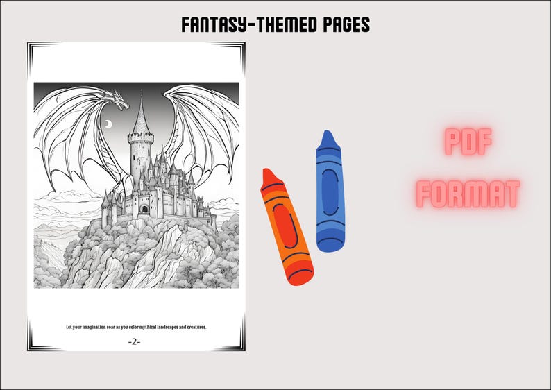 Magical Fantasy Coloring Pages for Adults Enchanted Worlds and Mythical
