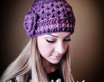 Women's Beanie Hat Handmade Crochet With Flower or Without Flower