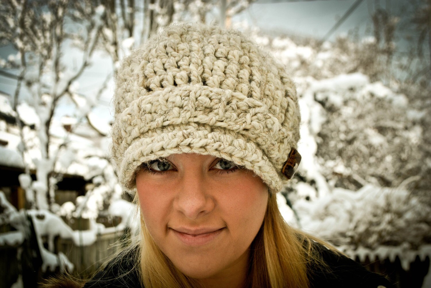 Women's Hat Baker Boy Brimmed Newsboy Crochet Handmade Etsy