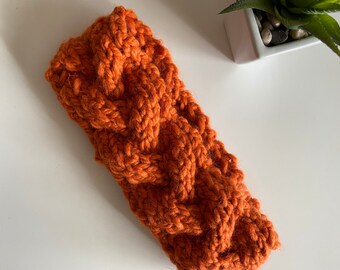 Women's Cable Head Wrap Handmade Knit