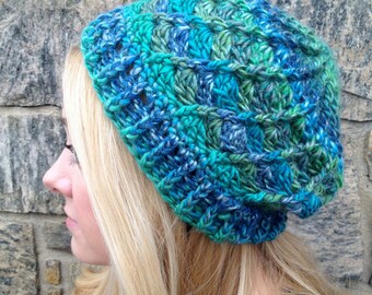 Women's Perfect Hat Beanie / Slouchy Crochet Handmade