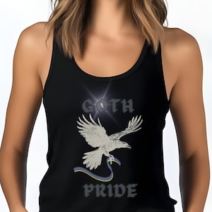 Comfort Color Tank, Goth Pride, Gay Goth Tank Top, Black  Tank