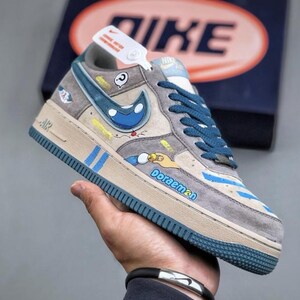 Nike Air Force 1 , Af1 Custom , Niebieski Nike Air Force , Buty Nike , Air Force Custom , Doraemon Nike Air Force