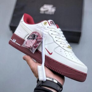 Nike Air Force 1 , Af1 Custom , Burgund Air Force , Buty Nike , Air Force Custom , Cherry Red Air Force