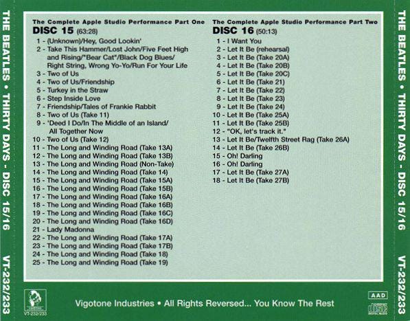 The Beatles – Thirty Days - Get Back Sessions (17cdset) Brand New
