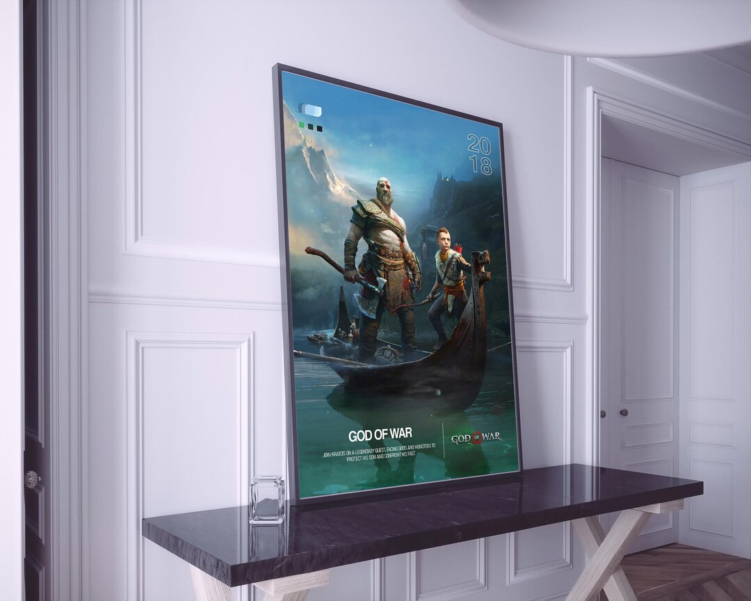 God of War Poster, God of War Print, Video Game Poster, Minimalist Game ...